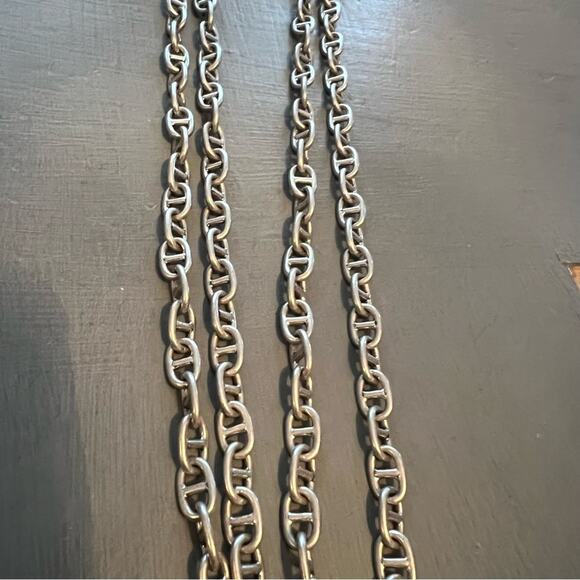 Stella & Dot Silver Tone Chainlink Long Necklace - Picture 9 of 9
